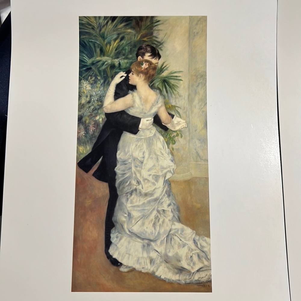 (5) prints on heavy stock paper from the Musee d’Orsay with packaging and map.